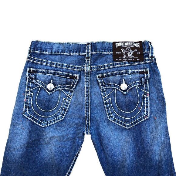 True Religion Jeans Size 38 RICKY SUPER T Blue - Picture 2 of 8